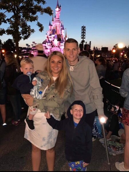The Hodges family in Disneyland Paris